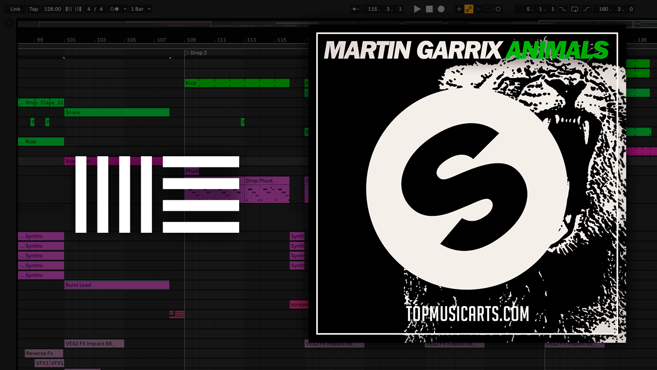 Martin Garrix - Animals Ableton Remake (Mainstage), image size:1280x720